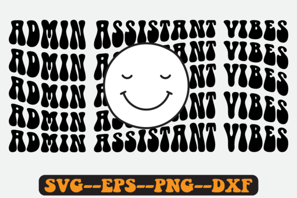 Reviewing Admin Assistant Vibes Quote Retro Svg for Stitching