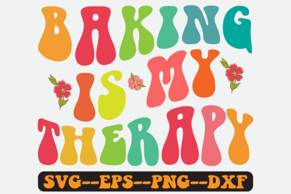 Reviewing Baking is My Therapy Quote Retro Svg for Stitch