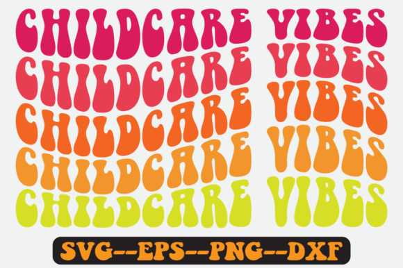 Reviewing Childcare Vibes Quote Retro Svg Design